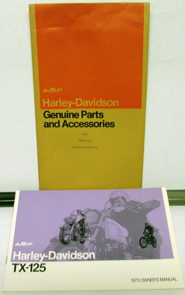 1973 Harley-Davidson TX-125 パーツカタログ 1973 Harley Davidson Motorcycle TX-125 Riders Hand Book Owners