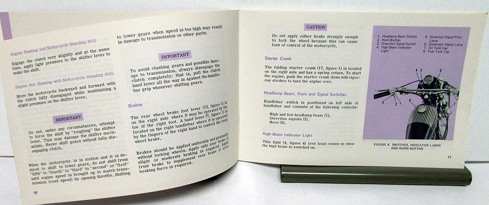 1973 Harley Davidson Motorcycle TX-125 Riders Hand Book Owners