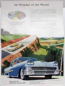 1958 Ford Custom 300 Series XL Color Sales Brochure REVISED 12-57