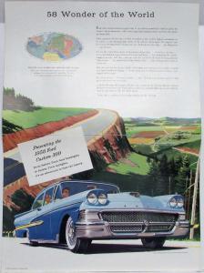 1958 Ford Custom 300 Series XL Color Sales Brochure REVISED 10-57