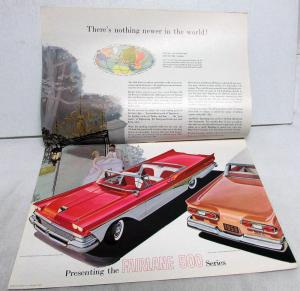 1958 Ford Fairlane & 500 Oversized Sales Brochure Orig Yellow Gray Car Dtd 9 57