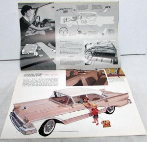 1958 Ford Fairlane & 500 Oversized Sales Brochure Orig Yellow Gray Car Dtd 9 57