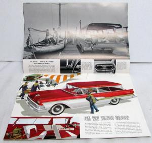 1958 Ford Station Wagons Country Squire Del Rio Ranch XL Sales Brochure Dtd 9 57