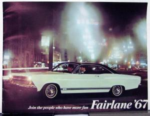 1967 Ford Fairlane 500 XL GT GTA Cupe Hardtop Sedan CANADIAN Sales Brochure