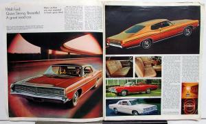 1968 Ford Mustang TBird Torino Falcon Color Oversized Sales Brochure Rev 12 67