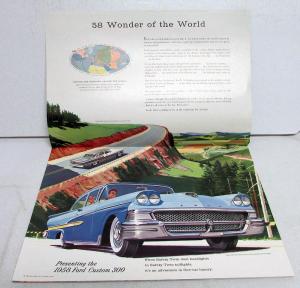 1958 Ford Custom 300 Series XL Color Sales Brochure Original Dated 9-57
