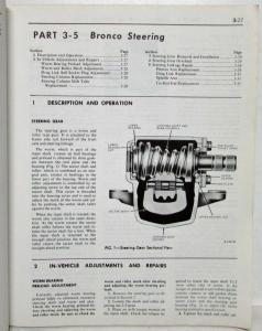 1968 Ford Bronco 1969 Econoline & Club Wagon Service Shop Manual