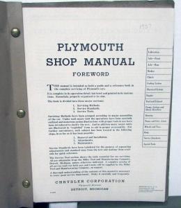 1937 Plymouth Dealer Service Shop Manual Repair P3 & P4 Models Original