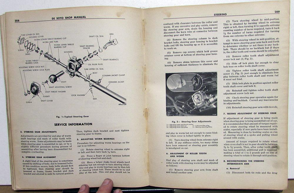 1949-1952 DeSoto Shop Service Repair Manual - Original Bishko Reprint, Paper Format