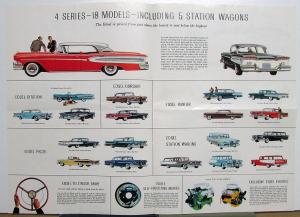 1958 Edsel Citation Corsair Pacer Ranger Wagons Sales Folder Original