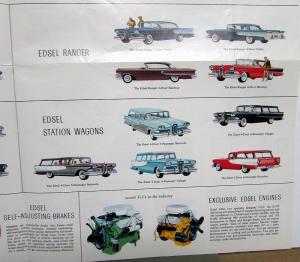 1958 Edsel Citation Corsair Pacer Ranger Wagons Sales Folder Original