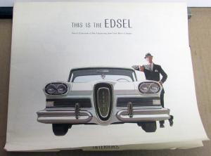1958 Edsel Full Line Sales Folder Oversized POSTER DISPLAY Original