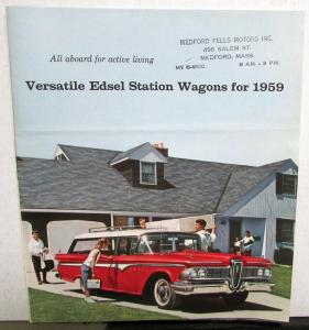 1959 Edsel Villager Station Wagon Color Sales Folder Mailer Original