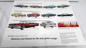 1959 Edsel Villager Station Wagon Color Sales Folder Mailer Original