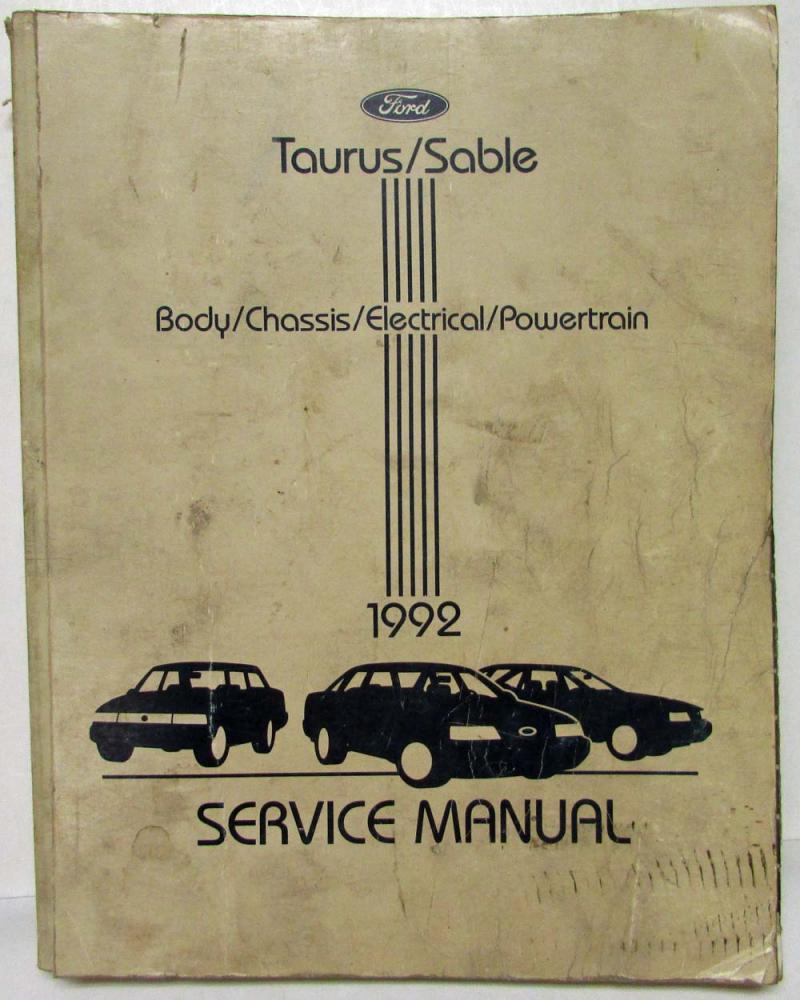 1992 Ford Taurus Mercury Sable Service Shop Repair Manual