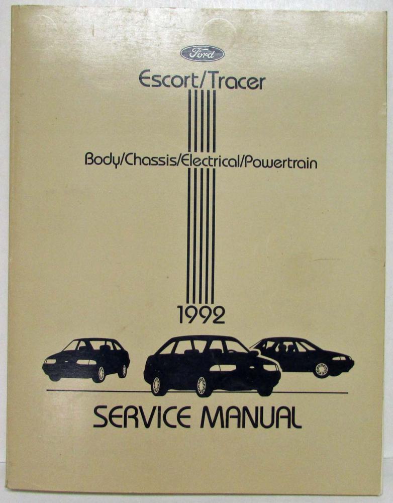 1992 Ford Escort Mercury Tracer Service Shop Repair Manual