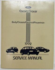 1992 Ford Escort Mercury Tracer Service Shop Repair Manual