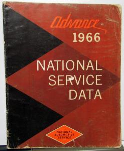 1966 National Service Data Garage Repair Manual Chevy Ford Mopar GM Studebaker