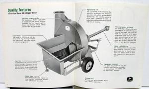 1967-1968 John Deere Dealer Sales Brochure Conveyor & Hopper Blowers Orig