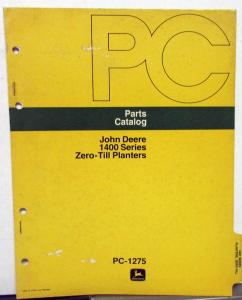 1976 John Deere Dealer Parts Catalog Book 1400 Series Zero-Till Planters