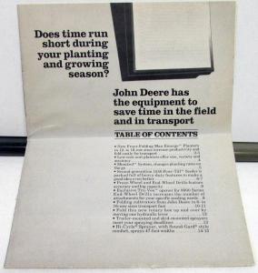 1979 John Deere Dealer Sales Brochure Mailer Planting & Crop Care Equipment