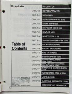 1994 Ford Probe Service Shop Repair Manual