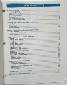 1993 Ford Probe New Model Training Reference Book - Automatic Transaxle