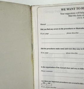 1993 Lincoln Mark VIII Service Shop Repair Manual from Ford Motor Company