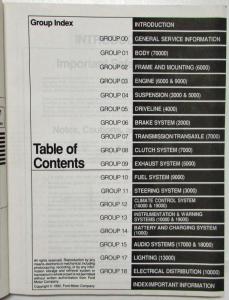 1993 Lincoln Continental Service Shop Repair Manual by Ford Motor Company
