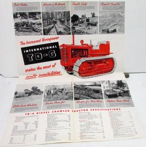 1950 International IH Sales Brochure Mailer Diesel Crawler TD-6 Tractor Orig