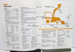 1978 International IH Dealer Brochure 240A Tractor Loader Construction Equipment