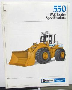 1985 International IH Dealer Sales Brochure 550 Pay Loader Tractor Construction