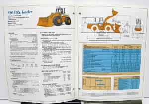 1985 International IH Dealer Sales Brochure 550 Pay Loader Tractor Construction