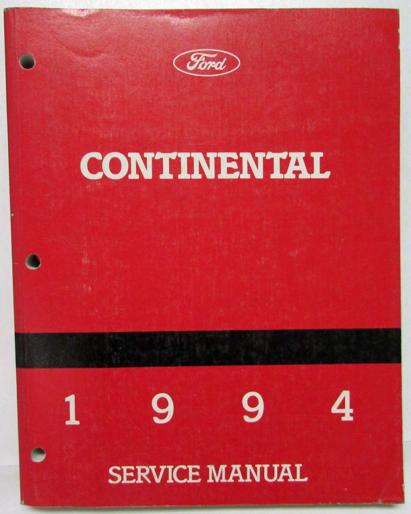 1994 Lincoln Continental Service Shop Repair Manual by Ford Motor Company