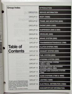 1994 Lincoln Continental Service Shop Repair Manual by Ford Motor Company