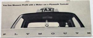 1965 Plymouth Fury Belvedere Taxicab Sales Brochure Original