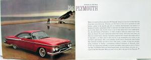 1961 Plymouth Valiant Fury Belvedere Savoy Suburban Oversized Sales Brochure