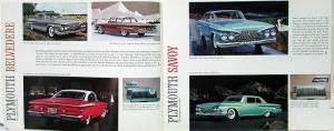 1961 Plymouth Valiant Fury Belvedere Savoy Suburban Oversized Sales Brochure