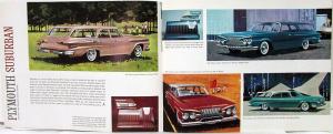 1961 Plymouth Valiant Fury Belvedere Savoy Suburban Oversized Sales Brochure