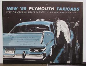 1959 PLYMOUTH SAVOY BELVEDERE TAXI CAB SALES BROCHURE TAXICAB Original