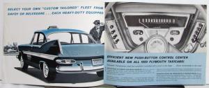 1959 PLYMOUTH SAVOY BELVEDERE TAXI CAB SALES BROCHURE TAXICAB Original
