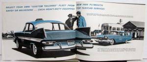 1959 PLYMOUTH SAVOY BELVEDERE TAXI CAB SALES BROCHURE TAXICAB Original