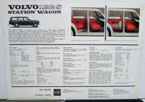 1963 Volvo 122 S Station Wagon Spec Sheet 1 Mirror on Hood