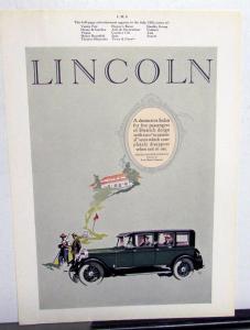 1927 Lincoln Ad Proof Dietrich 5 Passenger Sedan Vanity Fair Vogue Harpers Bazar