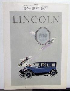 1927 Lincoln Ad Proof Dietrich Limo & 7 Passenger Sedan Vanity Fair Vogue Orig