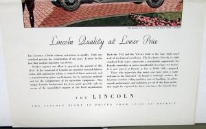 1932 Lincoln Ad Proof Magazine Color Advertisement V-8 & V-12 Models