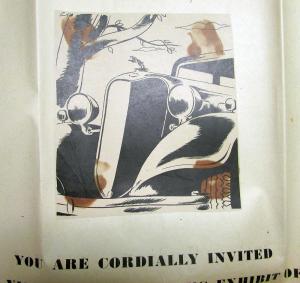 1934 Lincoln Ad Proof Newspaper V12 Exhibit At Auto Show Houston Post Large