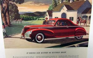 1940 Lincoln Zephyr Color Ad Proof Time Fortune Saturday Evening Post Magazine