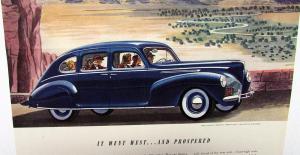 1940 Lincoln Zephyr V12 Magazine Ad Proof Prospered Out West Time Fortune Orig