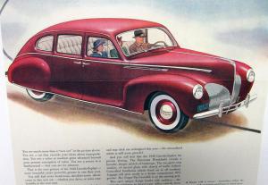1940 Lincoln Zephyr V12 Magazine Ad Proof Size Power Beauty Time Fortune Orig